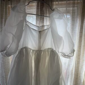 Elegant Sheer White Dress